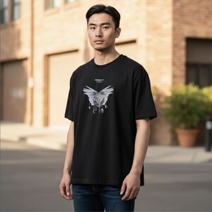 Makerone ✦ Vintage Hellraiser Graphic Tee ✦ Black Cotton Horror Crew Neck 4XL